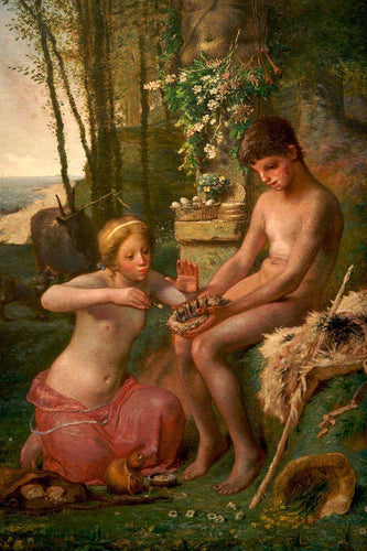 Primavera - Daphnis e Chloe (Jean-François Millet) - Reprodução com Qualidade Museu