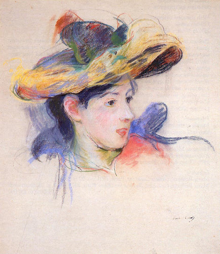 Jeanne Pontillon usando um chapéu - Replicarte