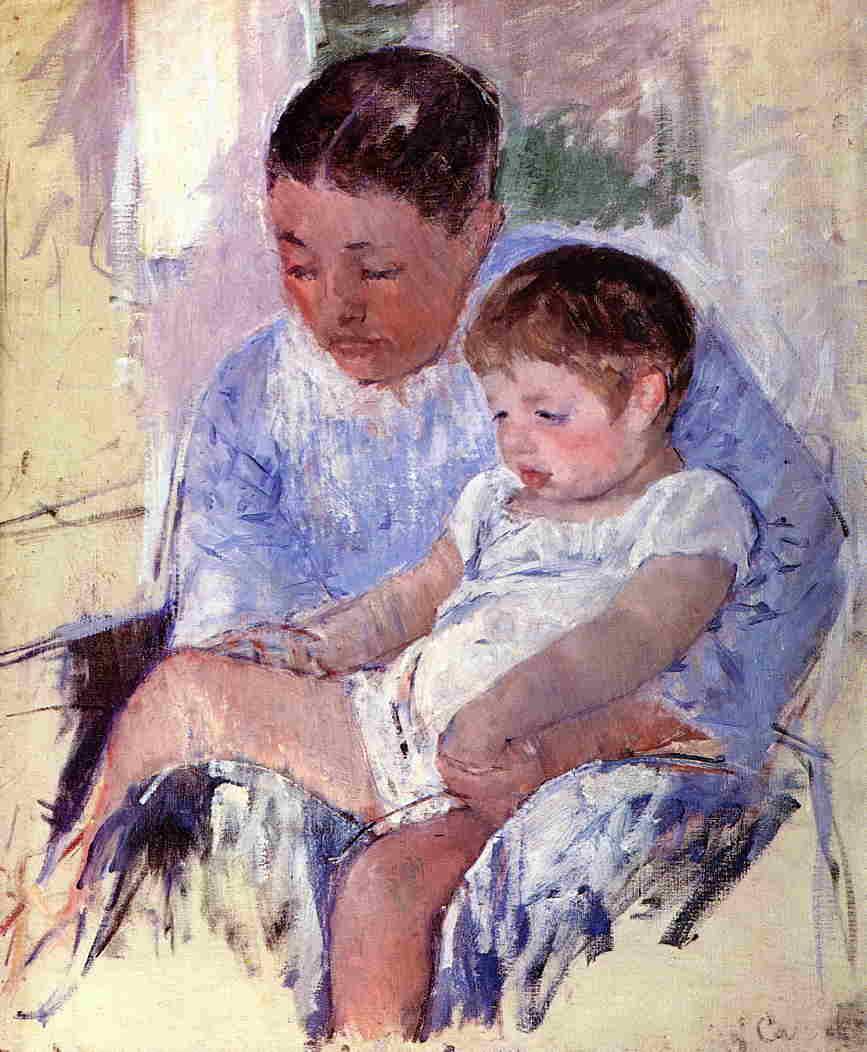 Jenny e seu filho com sono (Mary Cassatt) - Reprodução com Qualidade Museu