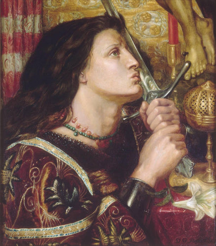 Joana d'Arc beija a espada da libertação - Replicarte