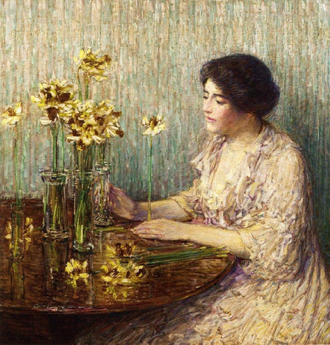 Jonquils (Childe Hassam) - Reprodução com Qualidade Museu