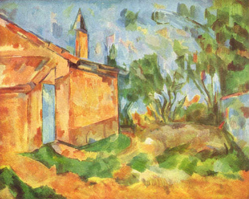 Chalé Jourdans (Paul Cézanne) - Reprodução com Qualidade Museu