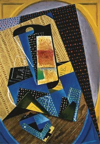 Vidro e cartão de jogo (Juan Gris) - Reprodução com Qualidade Museu
