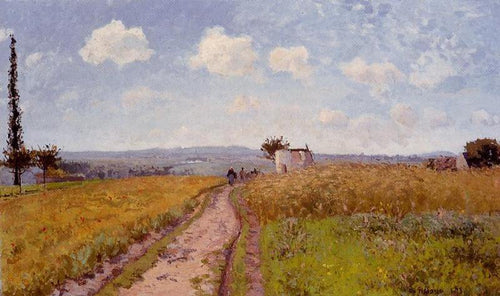 Manhã de junho, vista das colinas de Pontoise (Camille Pissarro) - Reprodução com Qualidade Museu