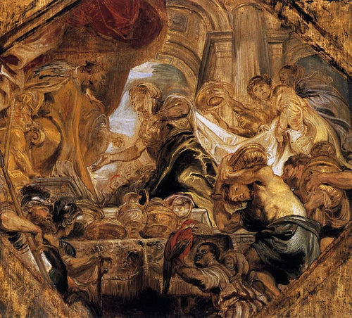 Rei Salomão e a Rainha de Sabá (Peter Paul Rubens) - Reprodução com Qualidade Museu