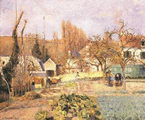 Horta no Hermitage, Pontoise (Camille Pissarro) - Reprodução com Qualidade Museu