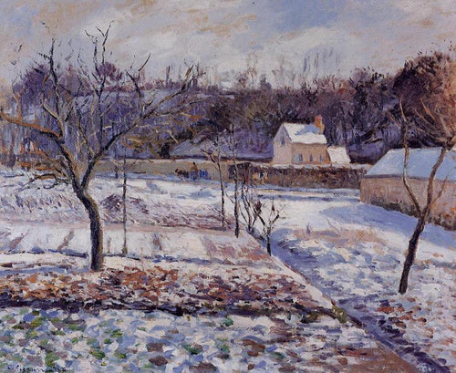 Lhermitage, Pontoise, efeito neve (Camille Pissarro) - Reprodução com Qualidade Museu