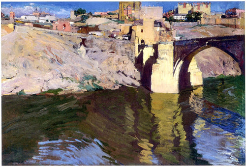 Ponte San Martin em Toledo (Joaquin Sorolla) - Reprodução com Qualidade Museu