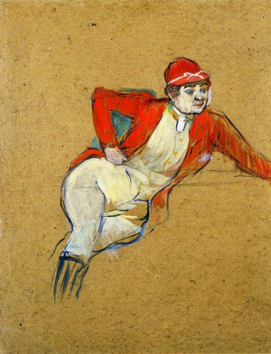 La Macarona no hábito de equitação (Henri de Toulouse-Lautrec) - Reprodução com Qualidade Museu
