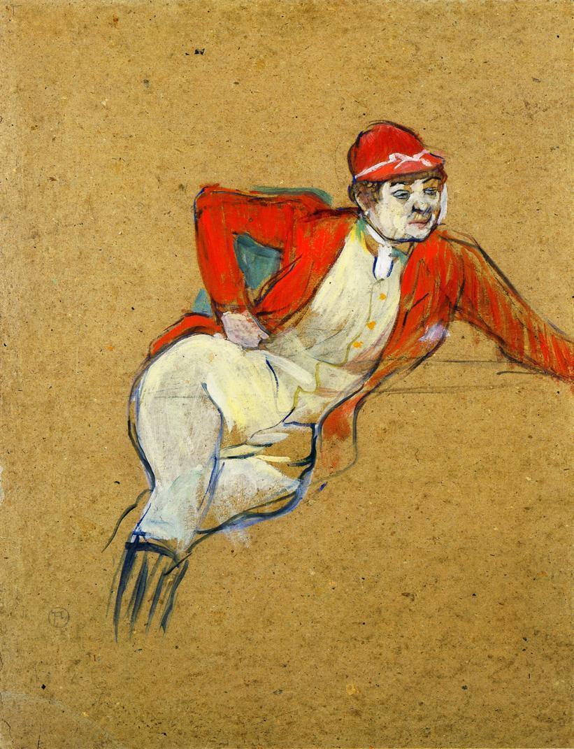 La Macarona no hábito de equitação (Henri de Toulouse-Lautrec) - Reprodução com Qualidade Museu