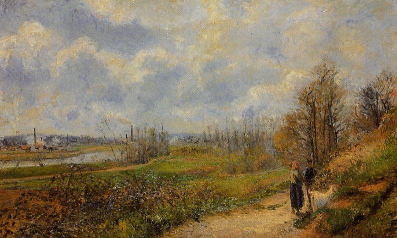 La Sente Du Chou perto de Pontoise (Camille Pissarro) - Reprodução com Qualidade Museu
