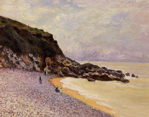 Ladys Cove antes da tempestade, Hastings (Alfred Sisley) - Reprodução com Qualidade Museu