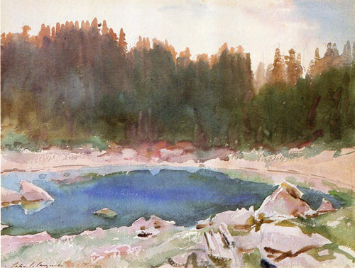 Lago no Tirol (John Singer Sargent) - Reprodução com Qualidade Museu
