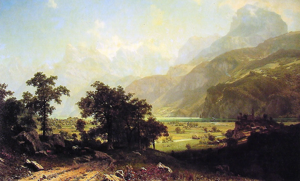 Lago Lucerna, Suíça (Albert Bierstadt) - Reprodução com Qualidade Museu