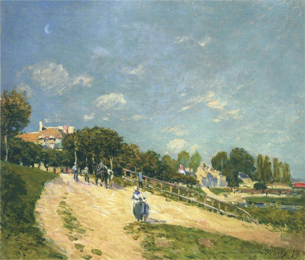 Paisagem em Andresy (Alfred Sisley) - Reprodução com Qualidade Museu