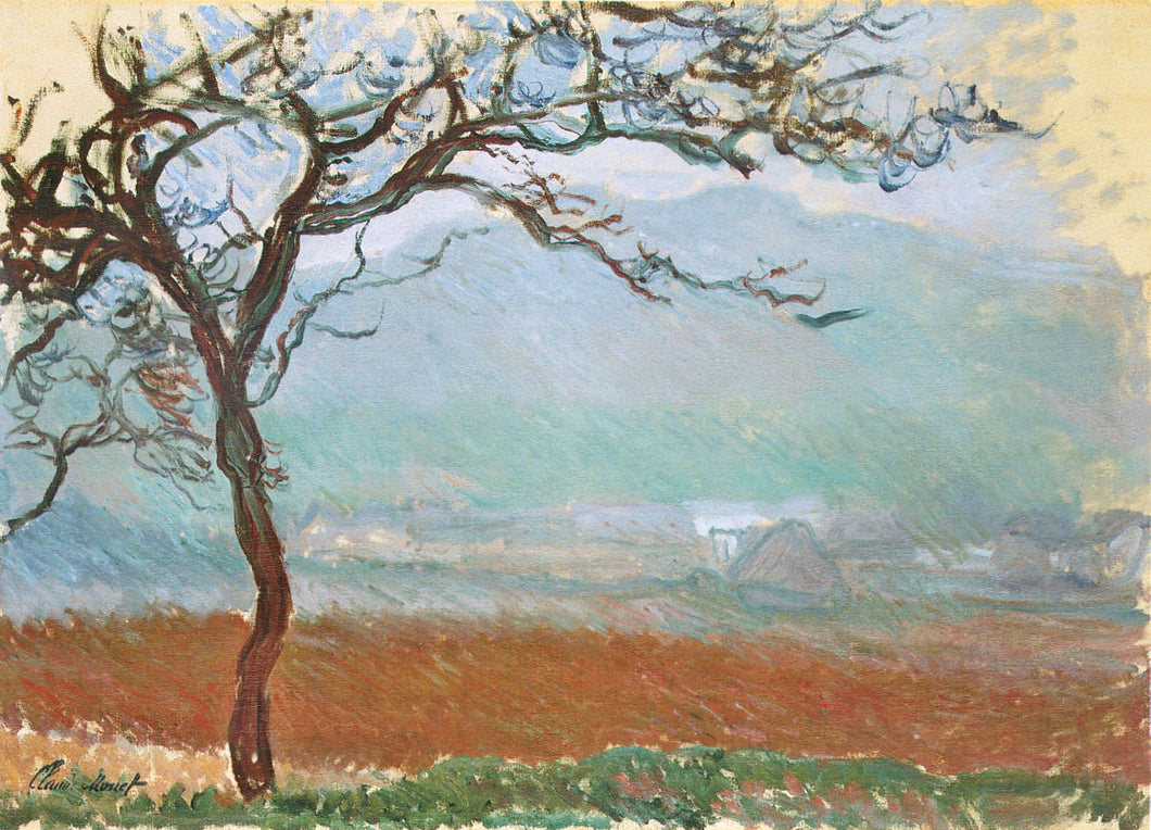Paisagem em Giverny (Claude Monet) - Reprodução com Qualidade Museu