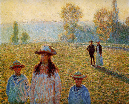Paisagem em Giverny (Claude Monet) - Reprodução com Qualidade Museu