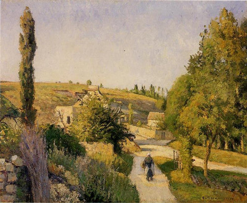 Paisagem em Lhermitage (Camille Pissarro) - Reprodução com Qualidade Museu