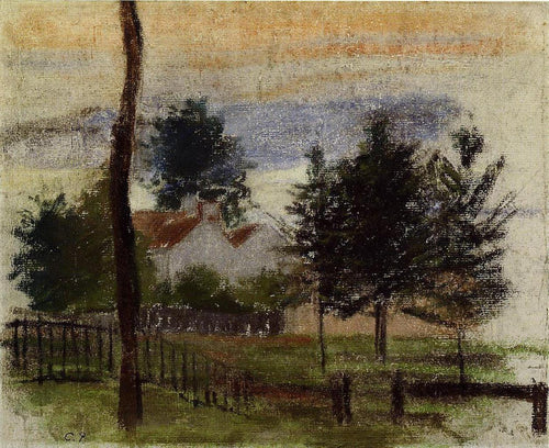 Paisagem em Louveciennes (Camille Pissarro) - Reprodução com Qualidade Museu