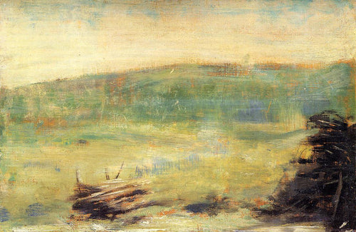 Paisagem em Saint-Ouen (Georges Seurat) - Reprodução com Qualidade Museu