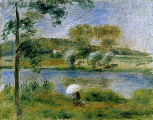 Paisagem das margens do rio (Pierre-Auguste Renoir) - Reprodução com Qualidade Museu