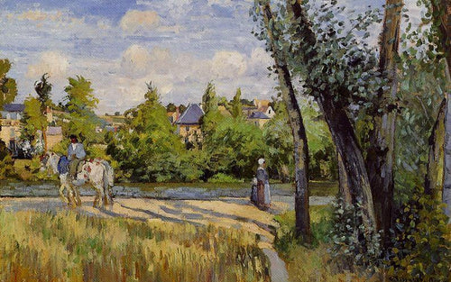 Paisagem, luz solar intensa, Pontoise (Camille Pissarro) - Reprodução com Qualidade Museu