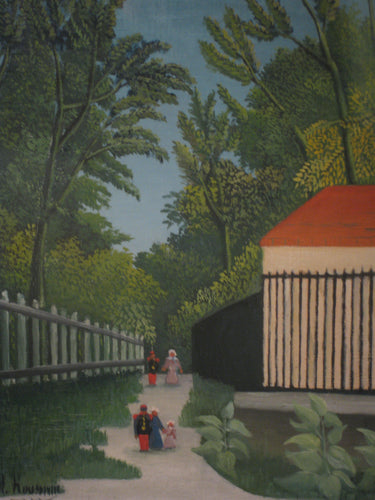 Paisagem no Parque Montsouris com cinco figuras (Henri Rousseau) - Reprodução com Qualidade Museu