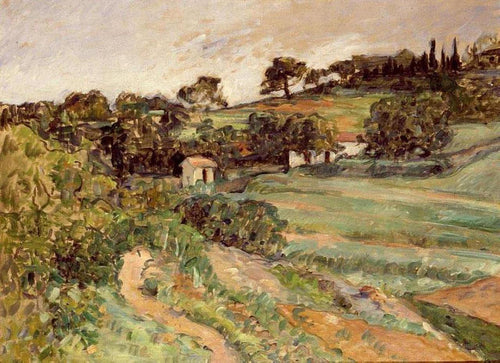 Paisagem na Provença (Paul Cézanne) - Reprodução com Qualidade Museu