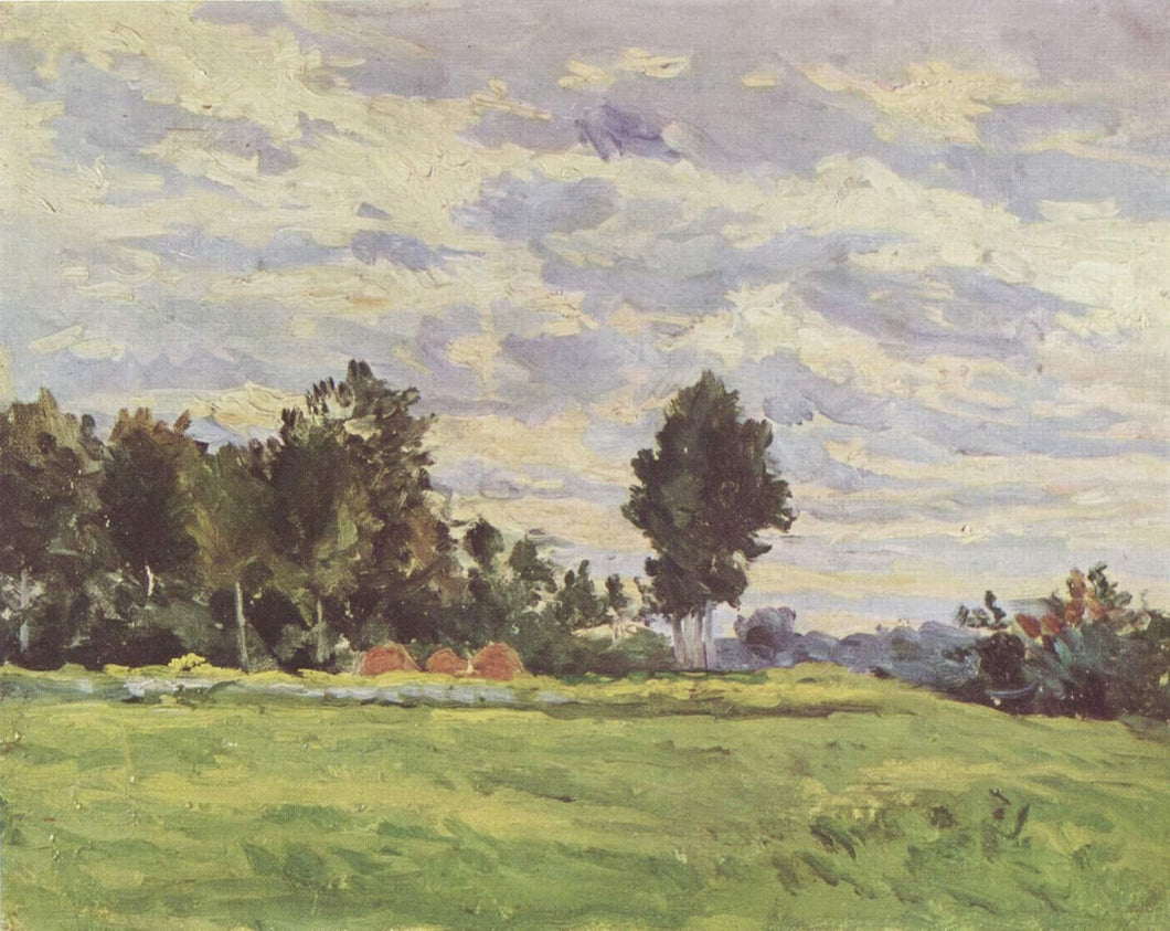 Paisagem na Ile De France (Paul Cézanne) - Reprodução com Qualidade Museu