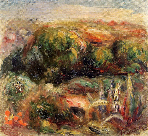 Paisagem perto de Cagnes (Pierre-Auguste Renoir) - Reprodução com Qualidade Museu