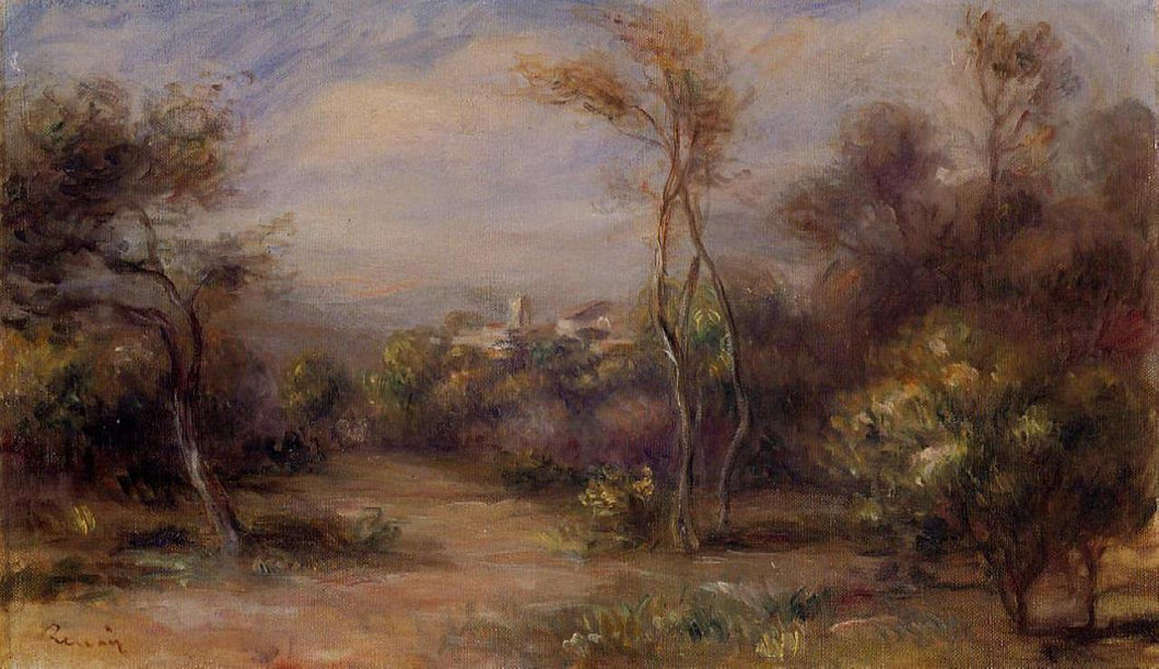 Paisagem perto de Cagnes (Pierre-Auguste Renoir) - Reprodução com Qualidade Museu