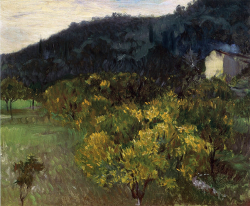 Paisagem perto de Grasse (John Singer Sargent) - Reprodução com Qualidade Museu