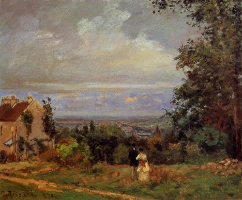 Paisagem perto de Louveciennes (Camille Pissarro) - Reprodução com Qualidade Museu