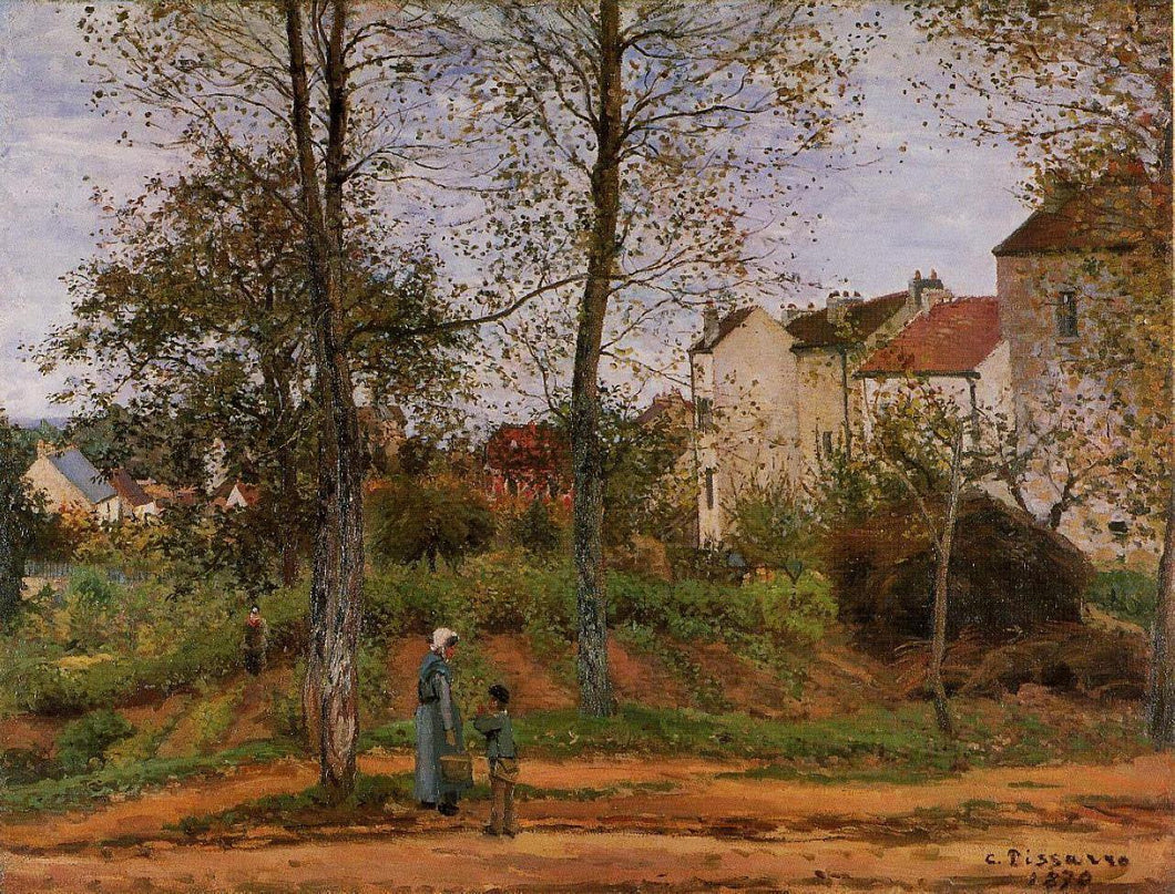 Paisagem perto de Louveciennes (Camille Pissarro) - Reprodução com Qualidade Museu