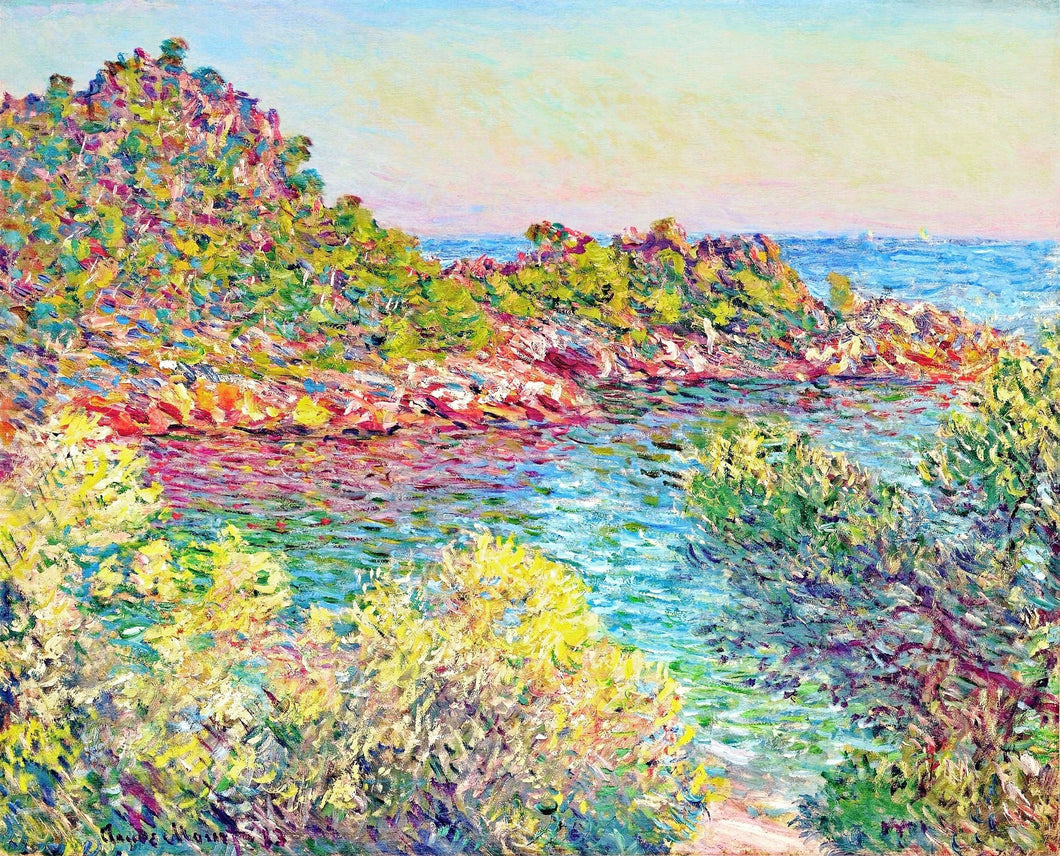 Paisagem perto de Montecarlo (Claude Monet) - Reprodução com Qualidade Museu