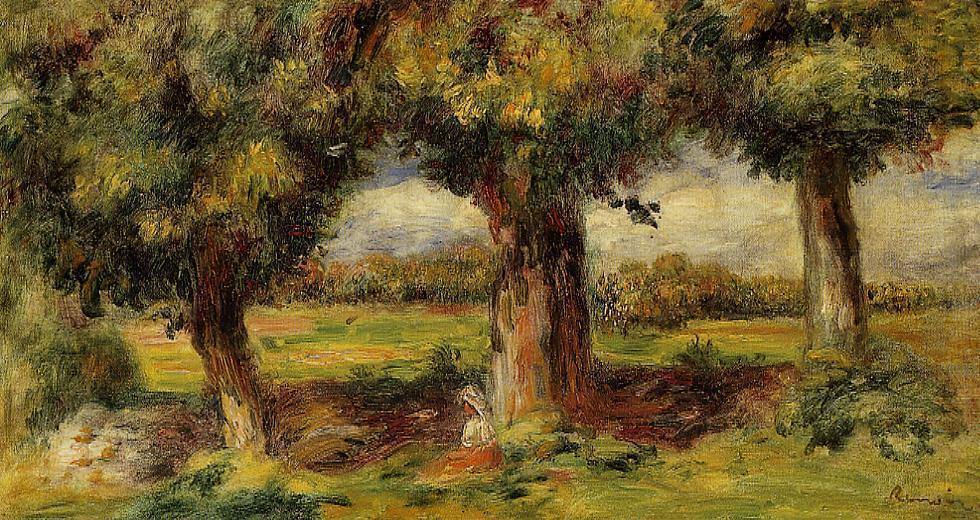 Paisagem perto de Pont Aven (Pierre-Auguste Renoir) - Reprodução com Qualidade Museu