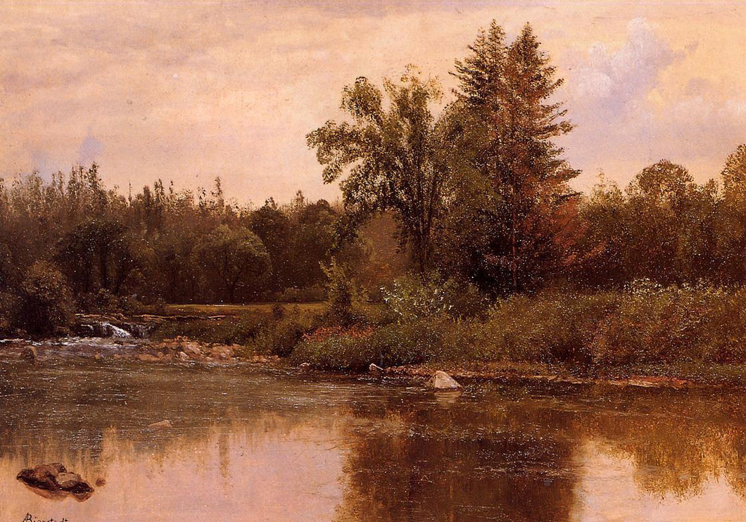 Paisagem, New Hampshire (Albert Bierstadt) - Reprodução com Qualidade Museu
