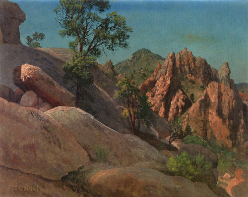 Estudo de paisagem, Owens Valley, Califórnia (Albert Bierstadt) - Reprodução com Qualidade Museu
