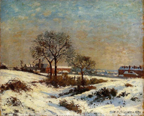 Paisagem sob a neve, Upper Norwood (Camille Pissarro) - Reprodução com Qualidade Museu