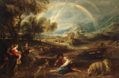 Paisagem com um arco-íris (Peter Paul Rubens) - Reprodução com Qualidade Museu