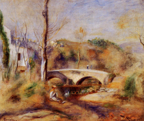 Paisagem com ponte (Pierre-Auguste Renoir) - Reprodução com Qualidade Museu
