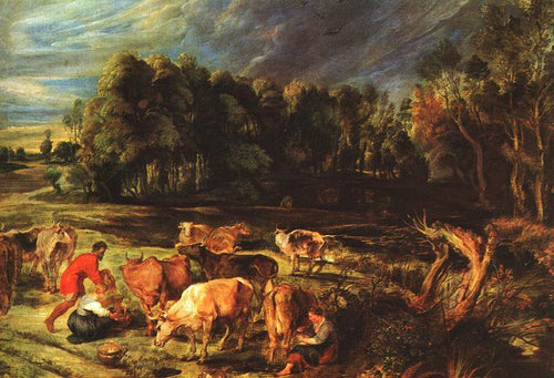 Paisagem com vacas (Peter Paul Rubens) - Reprodução com Qualidade Museu