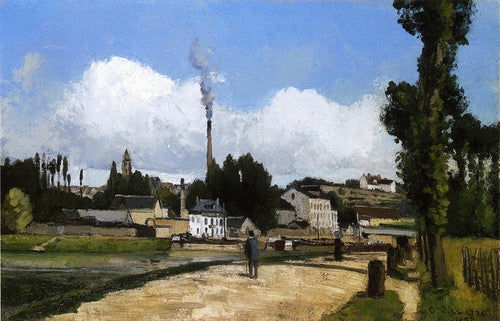 Paisagem com fábrica (Camille Pissarro) - Reprodução com Qualidade Museu