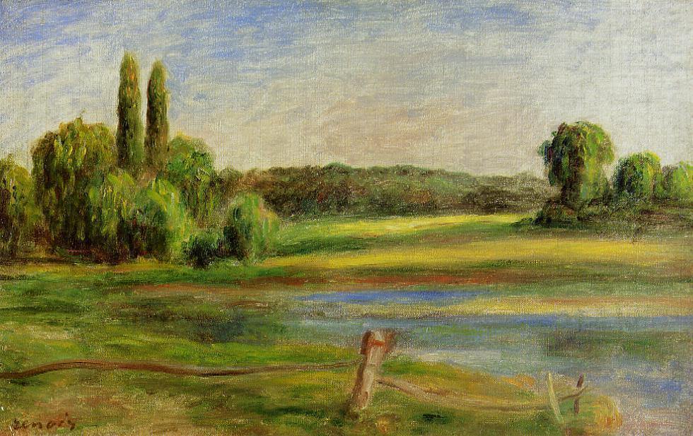 Paisagem com cerca (Pierre-Auguste Renoir) - Reprodução com Qualidade Museu