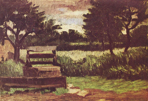 Paisagem com Fonte (Paul Cézanne) - Reprodução com Qualidade Museu
