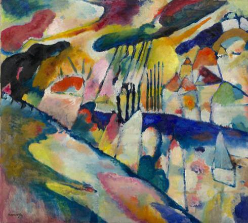 Paisagem com chuva (Wassily Kandinsky) - Reprodução com Qualidade Museu