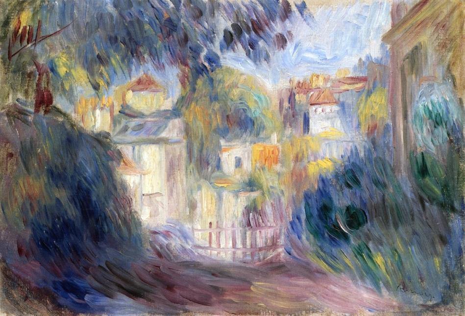 Paisagem com telhados vermelhos (Pierre-Auguste Renoir) - Reprodução com Qualidade Museu