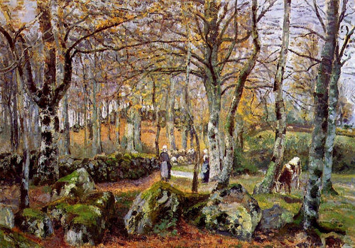 Paisagem com rochas, Montfoucault (Camille Pissarro) - Reprodução com Qualidade Museu