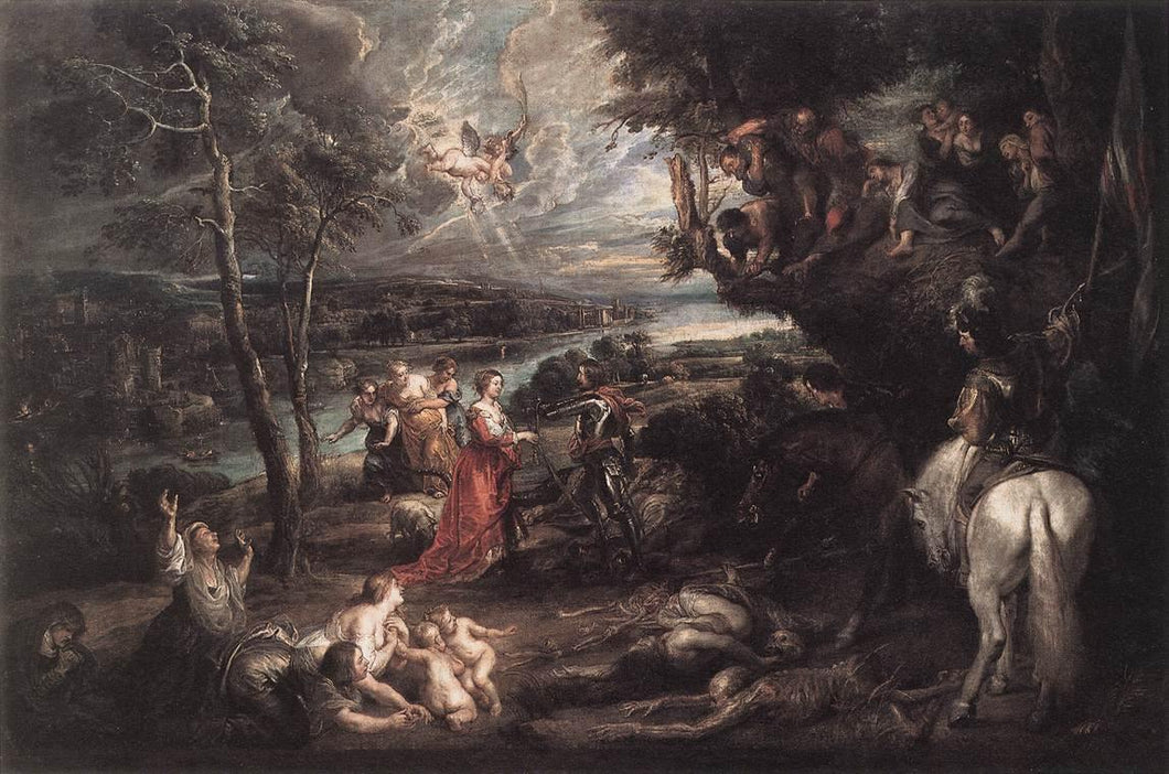 Paisagem com São Jorge e o Dragão (Peter Paul Rubens) - Reprodução com Qualidade Museu