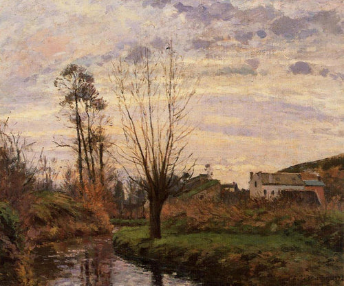Paisagem com pequeno riacho (Camille Pissarro) - Reprodução com Qualidade Museu